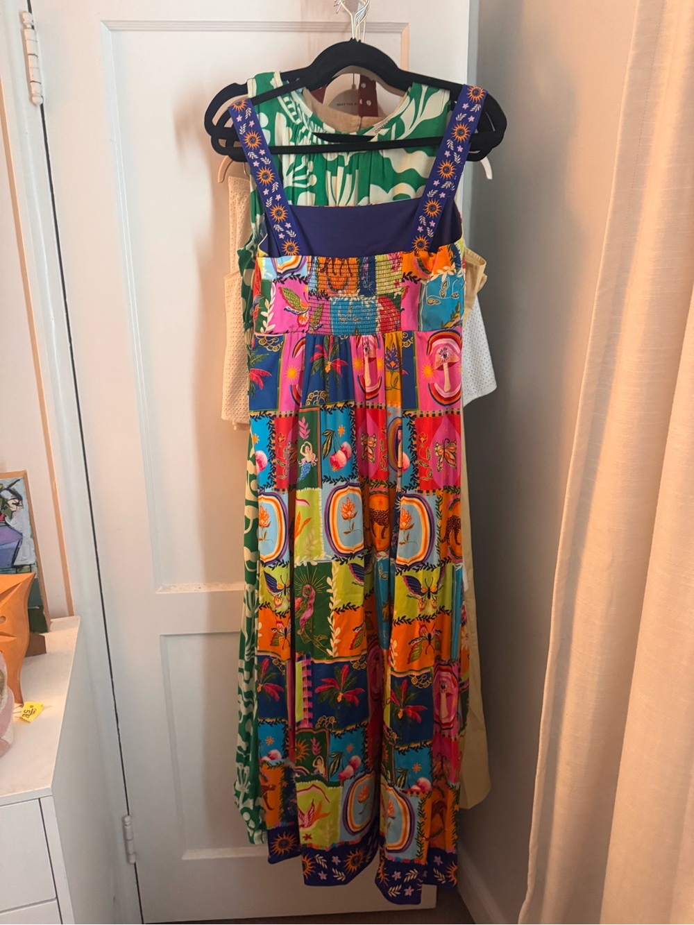 Colorful Patchwork Maxi Dress - Bright Multicolor - Picture 4 of 5